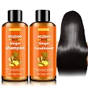 Ginger Shampoo and Conditioner Set, Anti Frizz Shampoo & Keratin Moisturizing Conditioner for Dry, Frizzy Damaged, Hair Care Essence for Hair Growth Beauty & Personal Care Lunkun