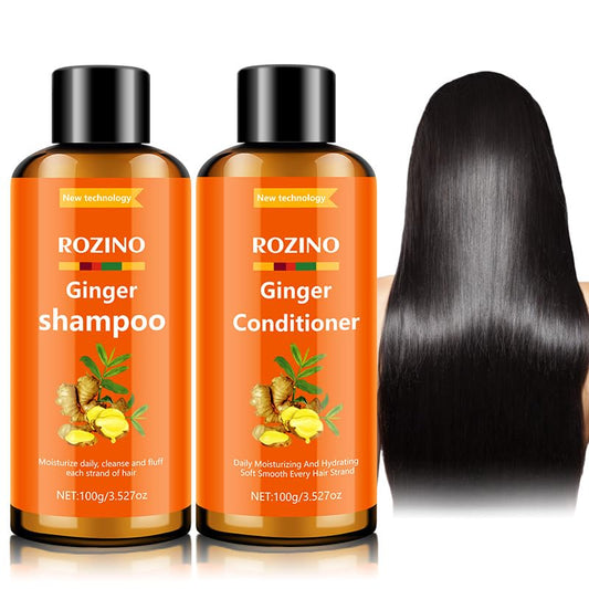 Ginger Shampoo and Conditioner Set, Anti Frizz Shampoo & Keratin Moisturizing Conditioner for Dry, Frizzy Damaged, Hair Care Essence for Hair Growth Beauty & Personal Care Lunkun