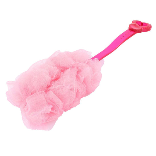Ruilogod Plastic Handle Nylon Mesh Back Scrubber Bathing Shower Brush Pink Fuchsia (id: b0f d74 924 61d 24d Beauty and Personal Care Ruilogod