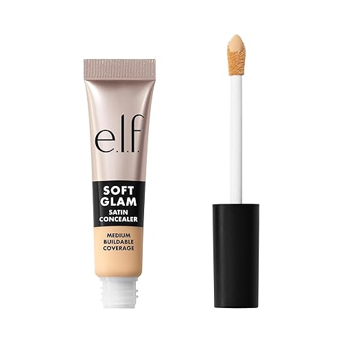 e.l.f. Soft Glam Satin Concealer, Medium Coverage For Blemishes & Under-Eye, Crease-Resistant, Long Lasting, Vegan , 15 Fair Warm Beauty & Personal Care e.l.f.