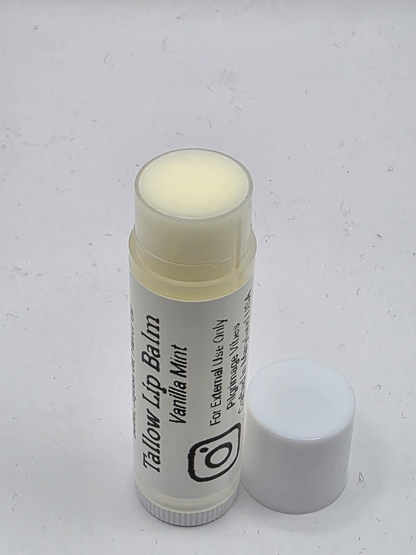 Tallow Lip Balm (3 Pack) (Vanilla Mint) Handmade Natural Grass Fed Beef Tallow Lip Balm with Nourishing Oils Beauty and Personal Care Pilgrimage Vibes