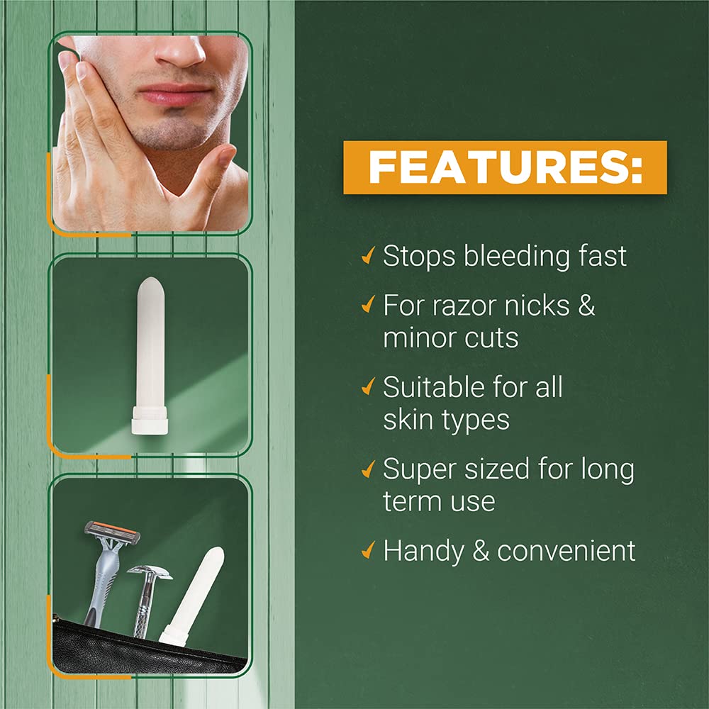 Clubman Jumbo Styptic Pencil, Treat and Seal Shaving Cuts Instantly, Anti-hemorrhaging Stick, First Aid Device, White, 1 oz Beauty and Personal Care Clubman
