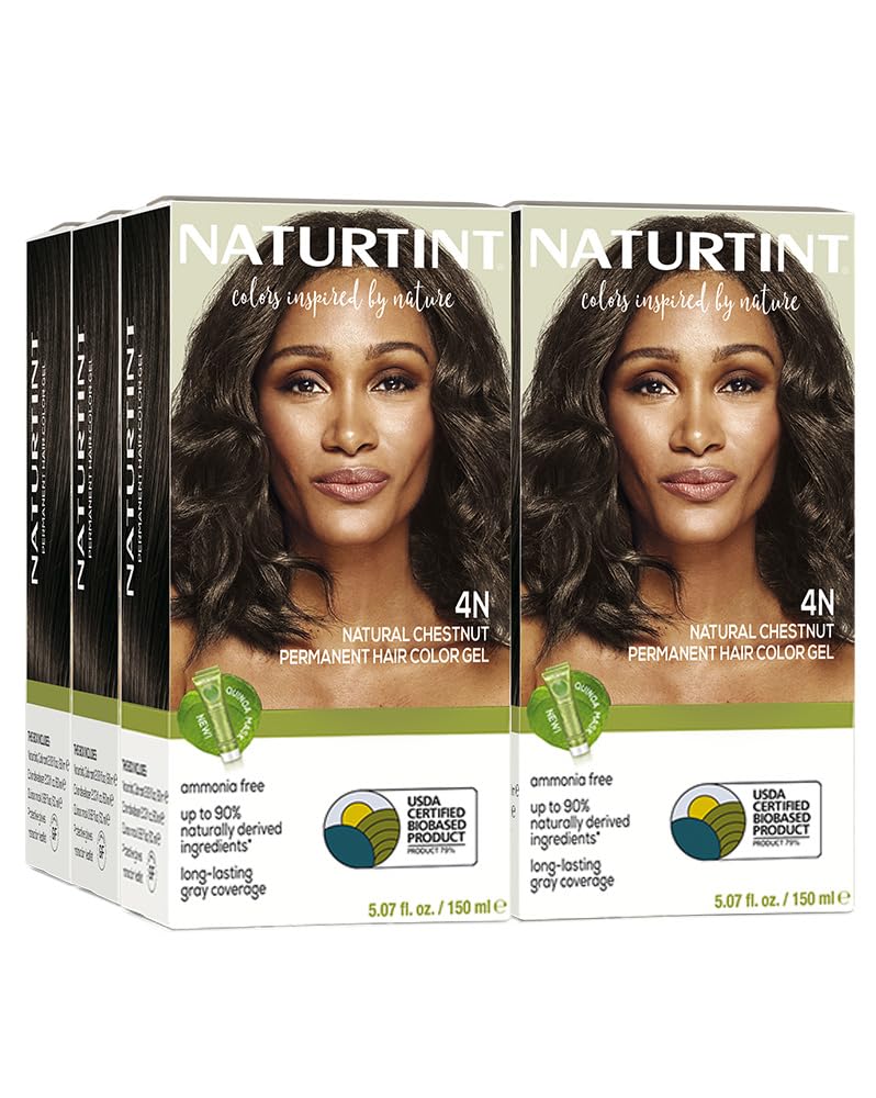 Naturtint 4N Natural Chestnut Permanent Hair Color (Pack of 6), Ammonia Free, Vegan, Cruelty Free, up to 100% Gray Coverage, Long Lasting Results Beauty & Personal Care Naturtint