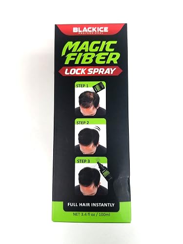 Magic Fiber Hair Building Lock Spray - Full Hair Instantly Beauty & Personal Care Black Ice