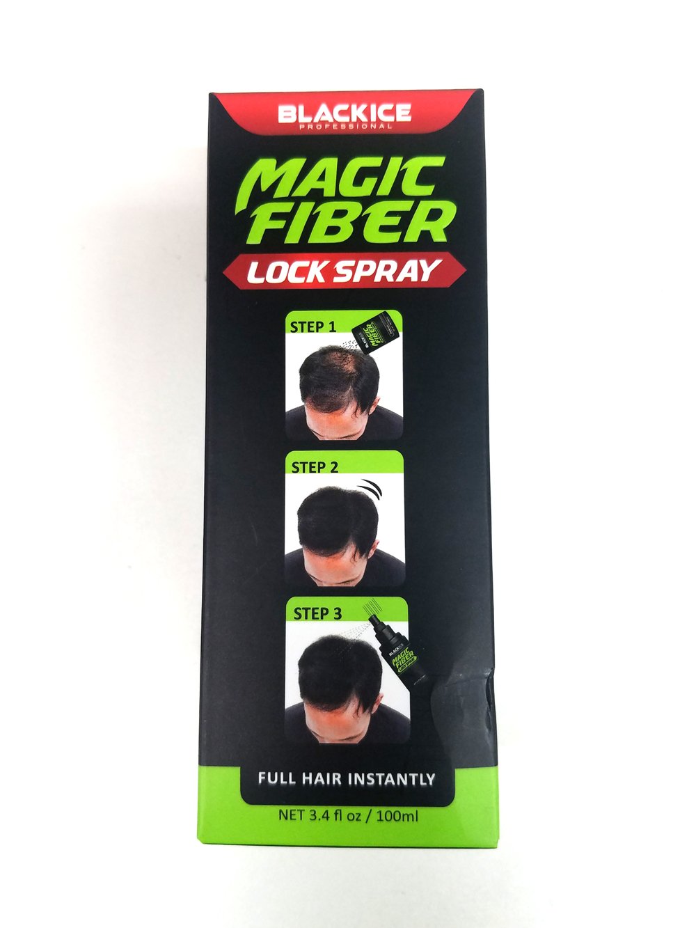 Magic Fiber Hair Building Lock Spray - Full Hair Instantly Beauty & Personal Care Black Ice