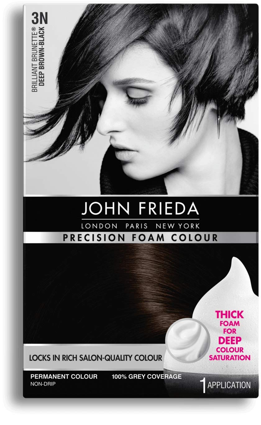 John Frieda Precision Foam Color Permanent Color, 3N Brilliant Brunette Deep Brown-Black 1 applicati Beauty & Personal Care John Frieda