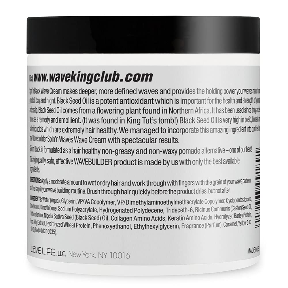 Wave King x Wavebuilder Spin'n Black Black Seed Oil Wave Cream Beauty & Personal Care Wave King