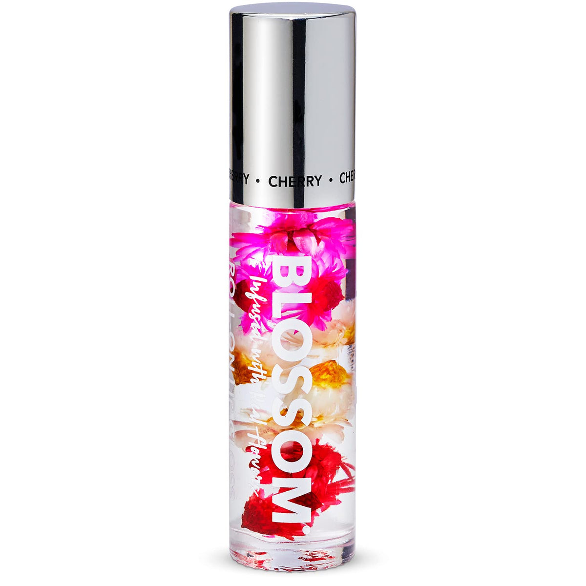 Blossom Roll on Lip Gloss, Scented Clear High Shine Moisturizing Lip Oil, Non Sticky, Infused with Real Flowers, Made in USA, 0.2oz, Cherry Beauty & Personal Care Blossom