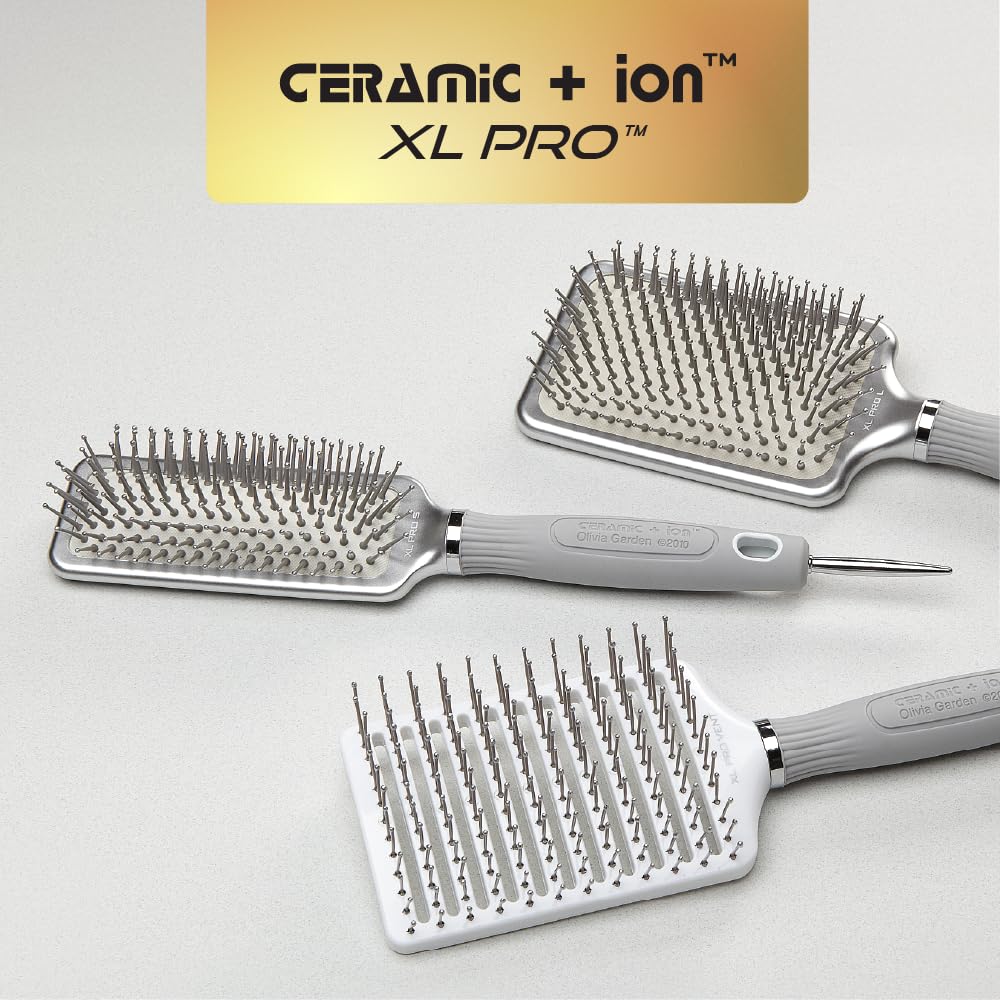 Olivia Garden Ceramic + Ion XL Pro Paddle Hair Brush, Small (CIXL-PROS) Beauty & Personal Care Olivia Garden