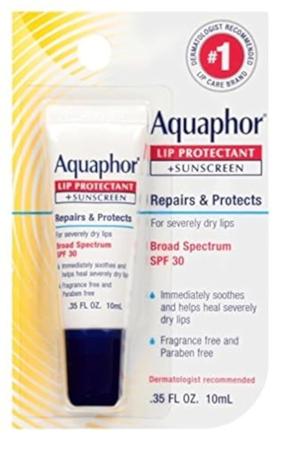 Aquaphor Lip Protectant Spf30 0.35 Ounce (6 Pieces) (10ml) Beauty & Personal Care Aquaphor