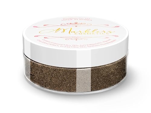 MARBLERS Fine Natural Mica Powder [Coffee Brown] 0.11oz (3g) | Highly Pigmented | Non-Toxic, Vegan, Cruelty-Free | Eyeshadow, Body Butter, Nail Beauty & Personal Care MARBLERS