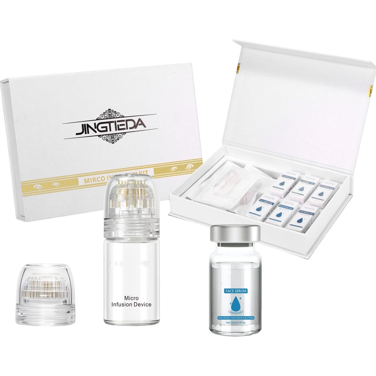 Micro Infusion System for Face,Micro System for face, 2-Month-Supply(3*Applicators and 6* Serums) Beauty & Personal Care JINGTIEDA