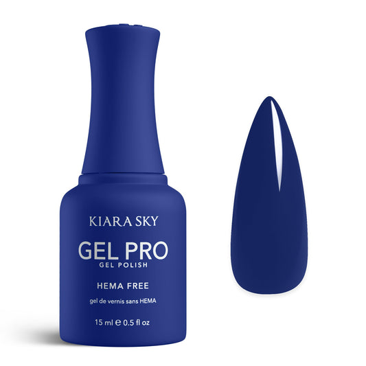 KIARA SKY Gel Pro HEMA-Free Gel Nail Polish | Full Coverage, 28+ Day Wear, Self-Leveling, UV/LED Soak-Off, 0.5 fl oz | Dodge Her Blues #133