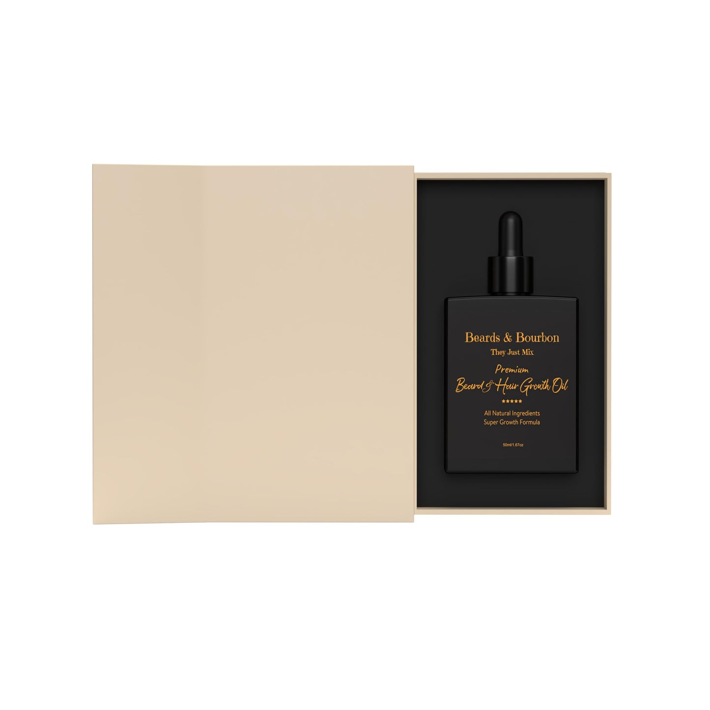 Beards & Bourbon's Luxurious Beard and Hair Growth Oil - Infused with Ginger, Lavender, Peppermint, Tea Tree, and Rosemary Oils for Stimulating Growth Beauty and Personal Care BABY HAIR