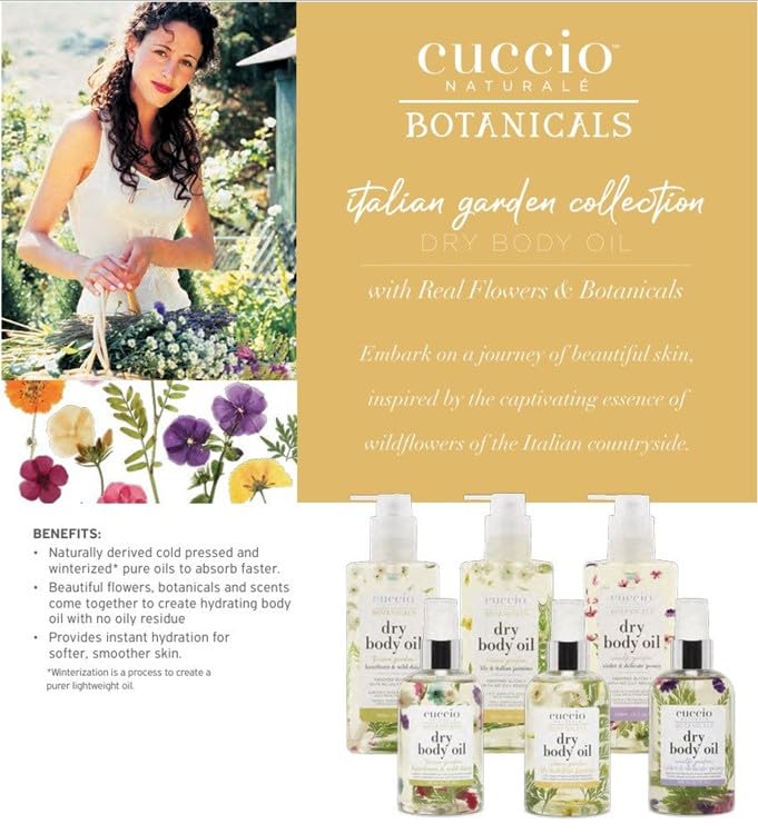 Cuccio Naturale Hydrating Dry Body Oil - Hawthorn & Wild Daisy, Fast?Absorbing Non?Greasy Moisturizer for Soft Radiant Skin, 15 fl oz Beauty & Personal Care Cuccio