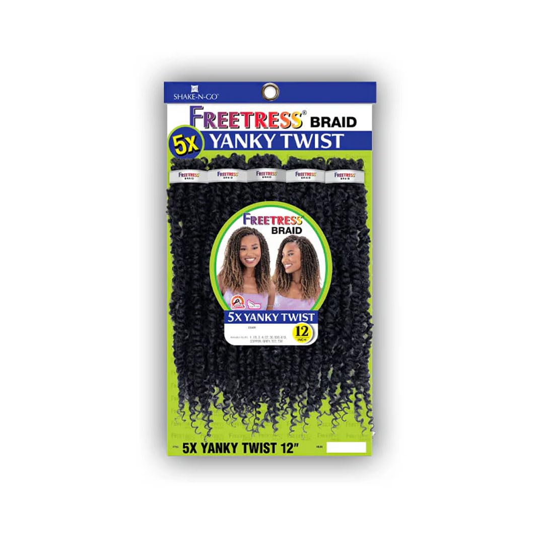 Shake N Go Freetress Crochet Braids - 5X Yanky Twist 12" (Color : 530)