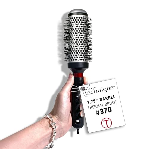 Cricket Technique Thermal Hair Brush #370 1.75” for Blow-Drying, Curling, and Styling - Heat-Retaining Barrel with Anti-Static Tourmaline Bristles Beauty & Personal Care Cricket