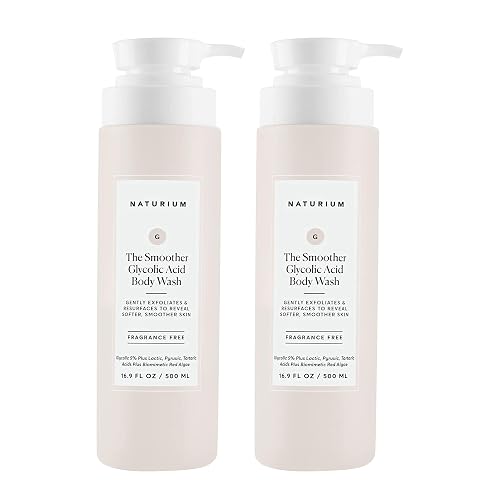 Naturium The Smoother Glycolic Acid Exfoliating Body Wash, Soft & Smoothing Cleanser, 16.9 oz (Duo 2-Pack) Beauty & Personal Care Naturium