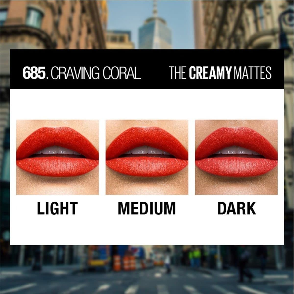 Maybelline Color Sensational Creamy Matte Lipstick, Craving Coral, 0.15 oz. Beauty & Personal Care MAYBELLINE