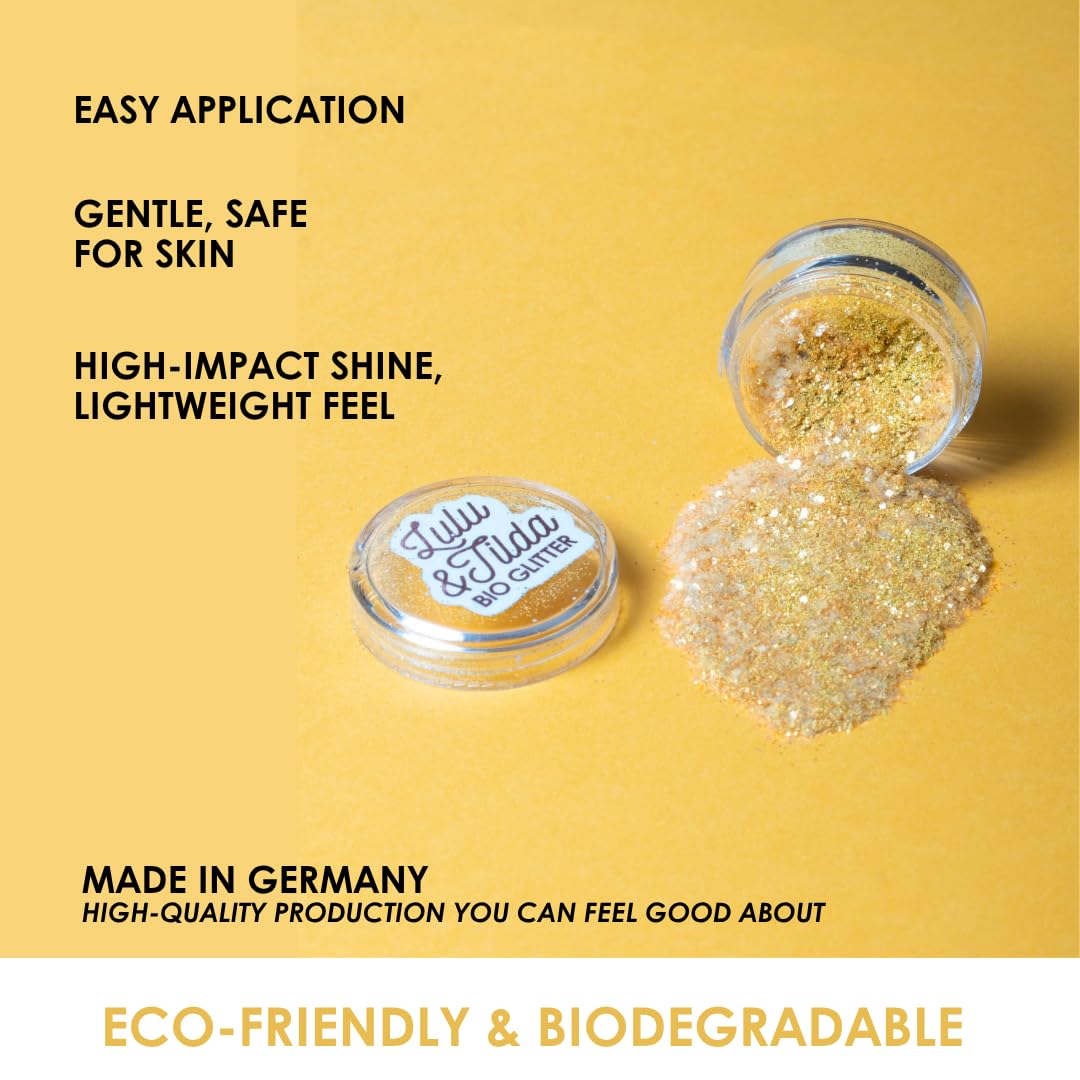 Biodegradable Glitter, 8 Colors, Vegan, for Hair and Body, Safe for Children (Sunshine & Stardust) Beauty & Personal Care Great Pretenders