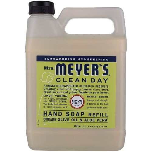 MRS. MEYER'S CLEAN DAY Hand Soap Liquid, Lemon Verbena, 33 fl oz (3 pack) (Bundle) Beauty & Personal Care Mrs. MEYER'S