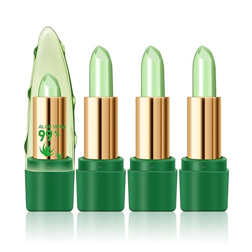 Ownest 3 Pcs Aloe Vera Lipstick, Magic Temperature Color Change Lipstick Lip Blam Moisturizing Long Lasting Lip Makeup, update packing Beauty Beauty & Personal Care Ownest