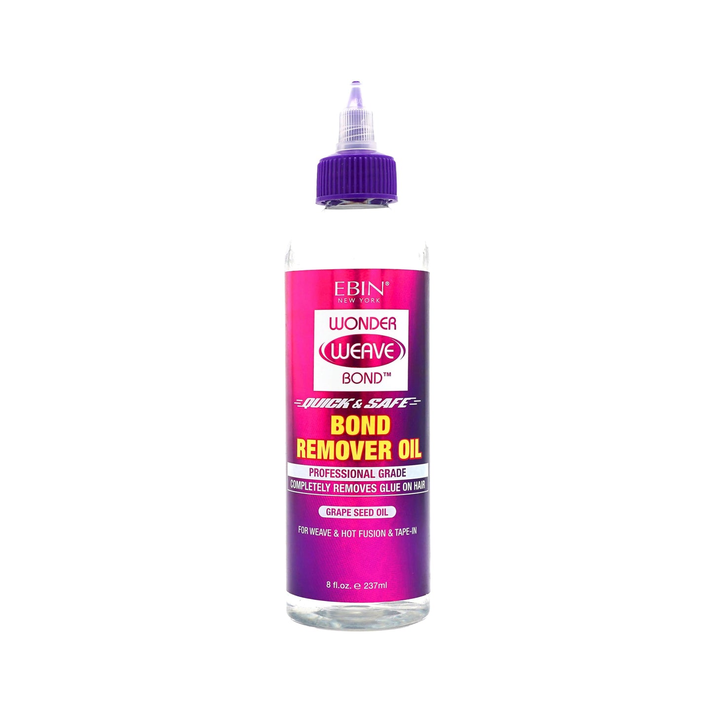 EBIN NEW YORK Wonder Weave Bond Remover Oil 8 Fl Oz - Grape Seed Oil Formula for Hair Glue, Tape-In, and Hot Infusion Extension Removal Beauty & Personal Care EBIN NEW YORK