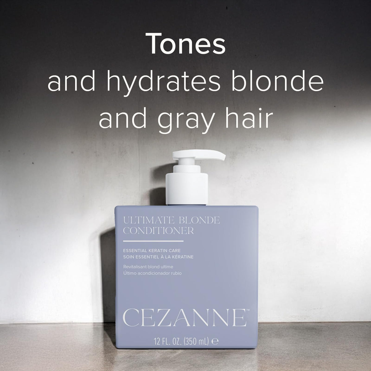 Cezanne Ultimate Blonde Conditioner - Violet Toning & Shine Enhancing, Hydrolyzed Keratin & Quinoa - 12 fl oz