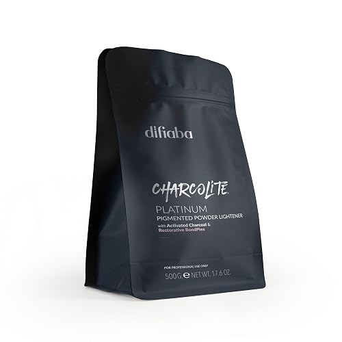 DIFIABA Charcolite Charcoal Bleach Hair Lightener Powder - Cool Toning Lightening Powder w/ Activated Charcoal & Restorative BondPlex - Lighten & Tone Beauty & Personal Care Difiaba