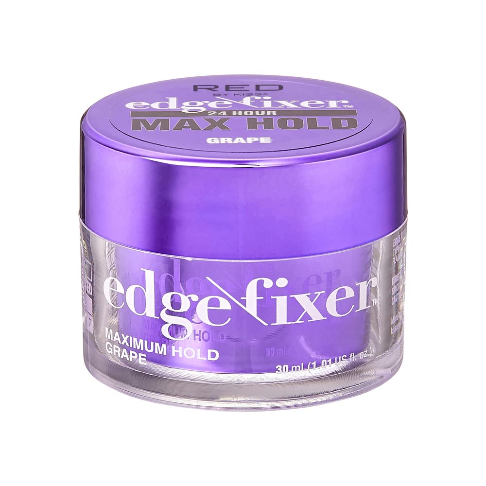Red by Kiss Edge Fixer 24 Hour Maximum Hold Edge Wax No Flaking Biotin B7 Infused Hair Gel 1.01 fl.oz Beauty & Personal Care Red by Kiss