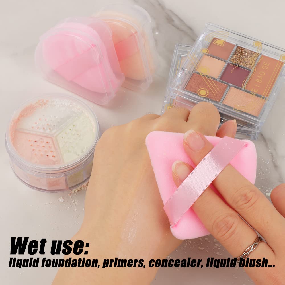 Ocim 10Pcs Powder Puffs for Face Powder,Soft Velour Triangle Beauty Puff,Makeup Pressed,Baking & Setting Powder Sponge Applicator Pads Beauty and Personal Care Ocim