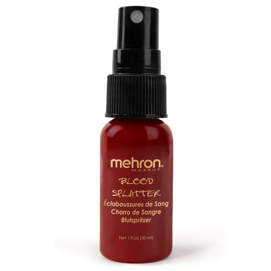 Mehron Makeup Blood Splatter | Professional Fake Spray Blood | Performance, Halloween, Face Paint, Costumes, & Special FX 1 fl oz (30 ml) | Made in Beauty & Personal Care Mehron