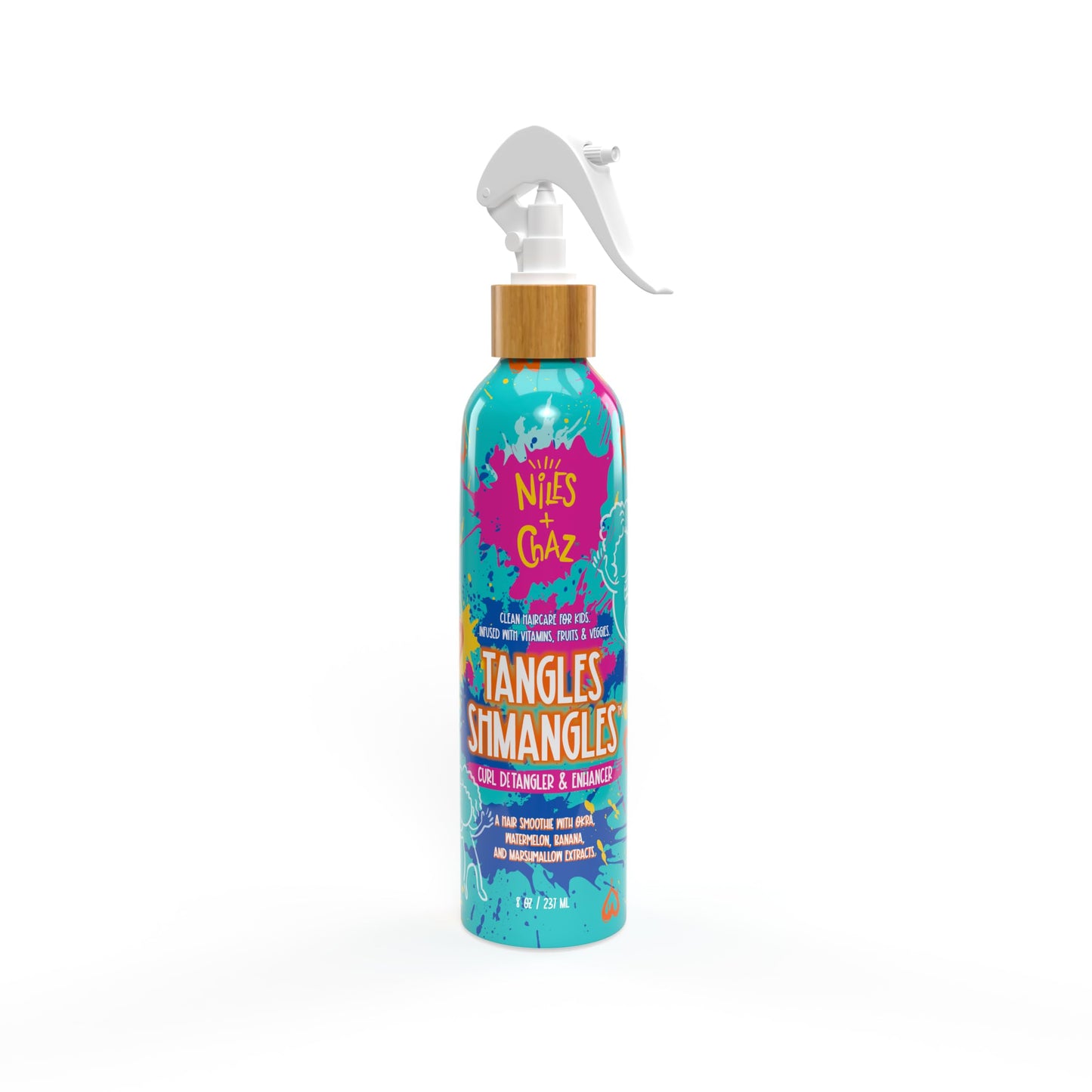 Niles + Chaz Tangles Shmangles Curly Hair Detangler Spray for Kids; Curl Enhancer, Hydrating Leave in Conditioner for Curly Hair Kids - Define Curls Beauty & Personal Care Niles + Chaz