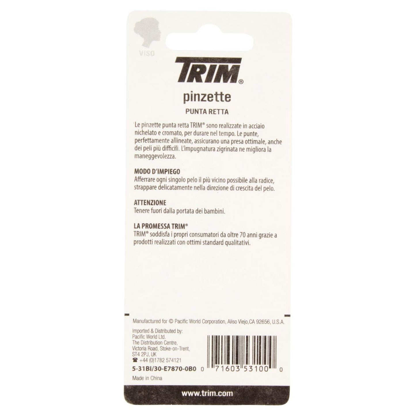 TRIM Professional Quality Square Tip Tweezers Sold in packs of 6 Beauty & Personal Care Trim