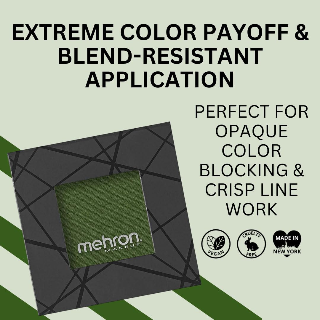 Mehron EDGE Face & Body Paint| Professional Water-Activated Face Paint Makeup | Made in the USA | For Cosplay, Halloween, & SFX (Green) Beauty & Personal Care Mehron