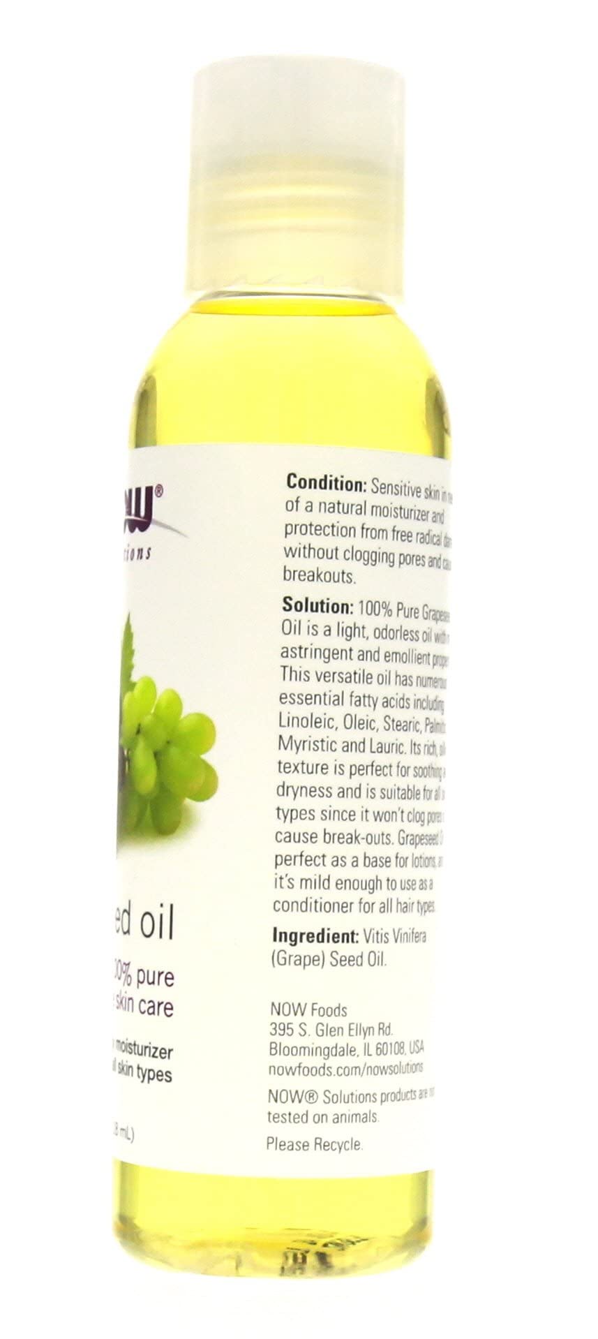 NOW Grape Seed Oil, 4-Ounce (Pack Of 2) Beauty & Personal Care NOW Foods