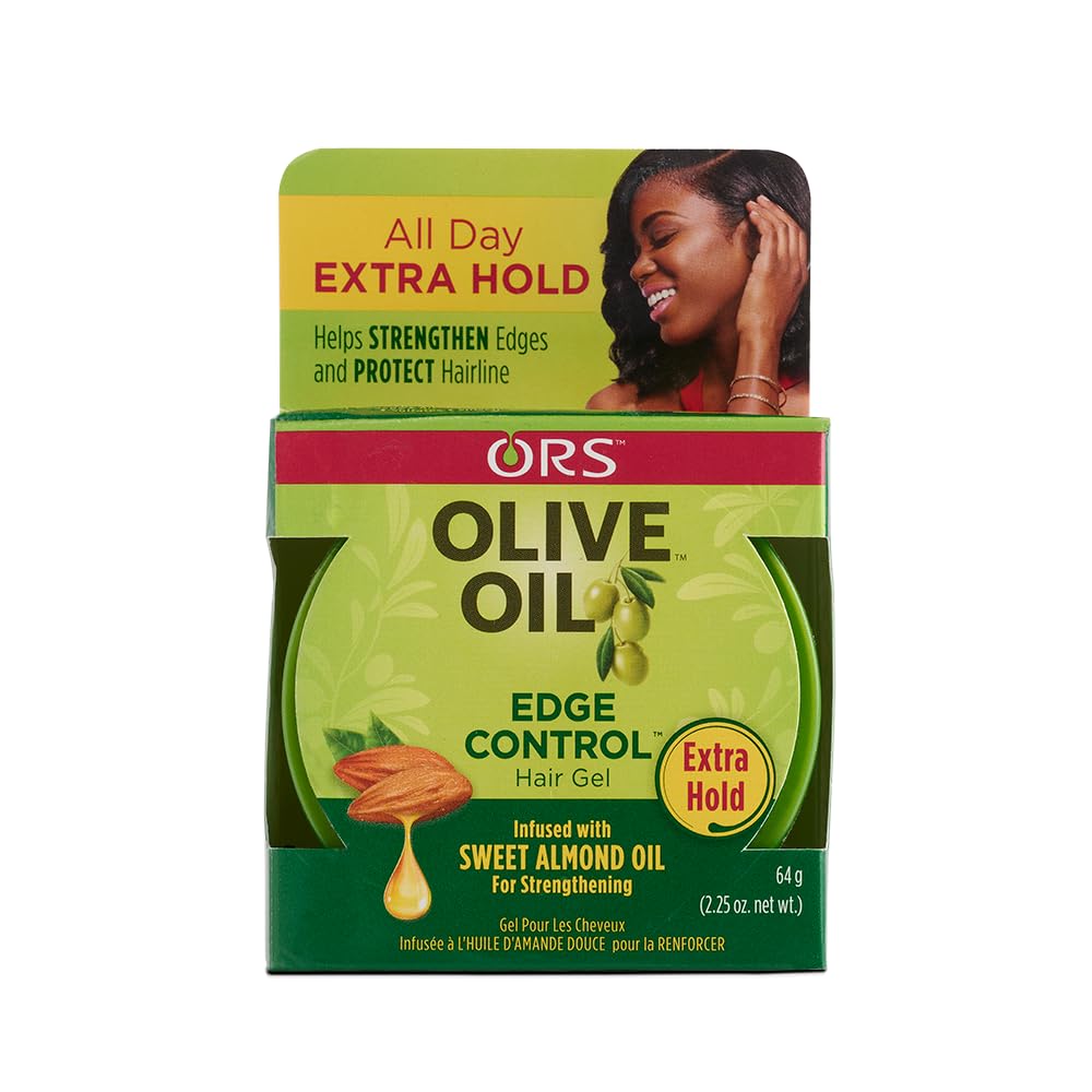 ORS Olive Oil Style & Sculpt Edge Control Hair Gel, Strengthens Edges and Protects Hairline, Extra Hold (2.2 oz). Beauty & Personal Care ORS Black Olive Oil