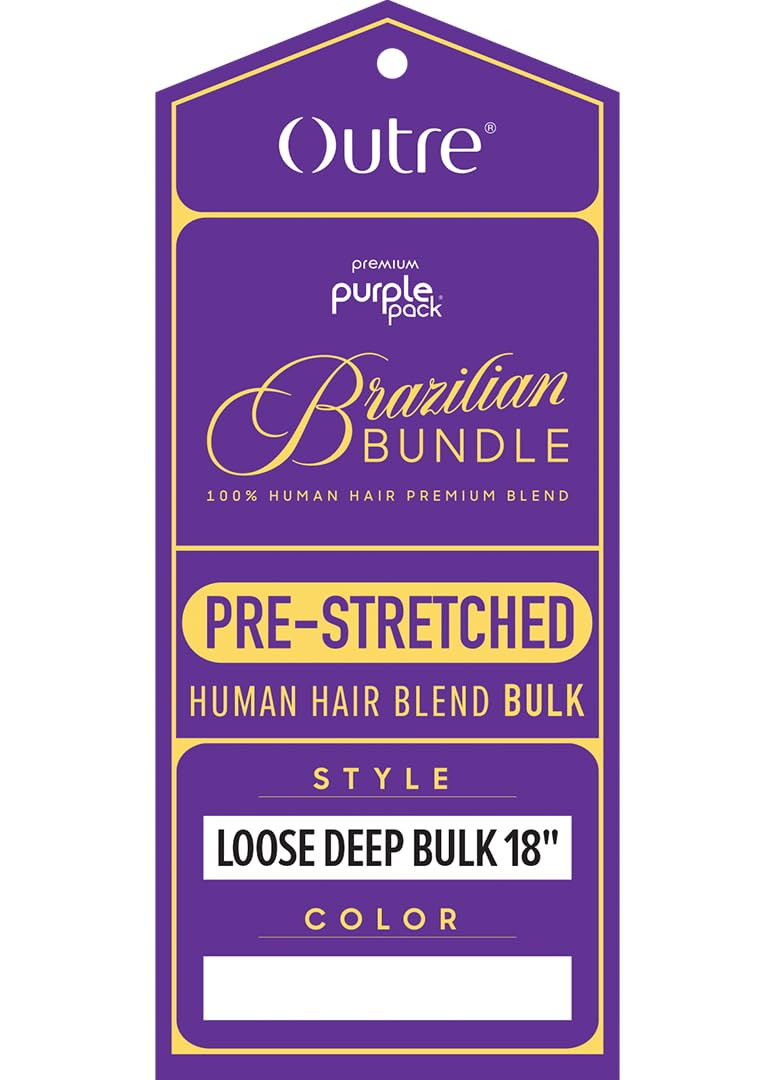 Outre Purple Pack Brazilian Bundle - Prestretched Loose Deep Bulk 18" (DR425)