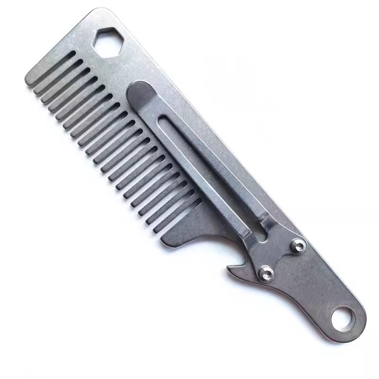 Titanium Comb EDC Mini Portable Hair Comb Multifunctional EDC Mustache Comb Beauty and Personal Care WANERSEN