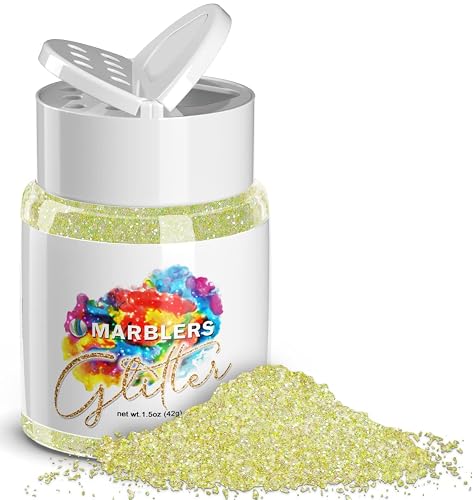 MARBLERS Holographic Glitter [Unicorn Yellow] 1.5oz (42g) | Fine | Non-Toxic, Vegan, Cruelty-Free | Face, Body, Eyeshadow, Hair, Festival, Party Beauty & Personal Care MARBLERS
