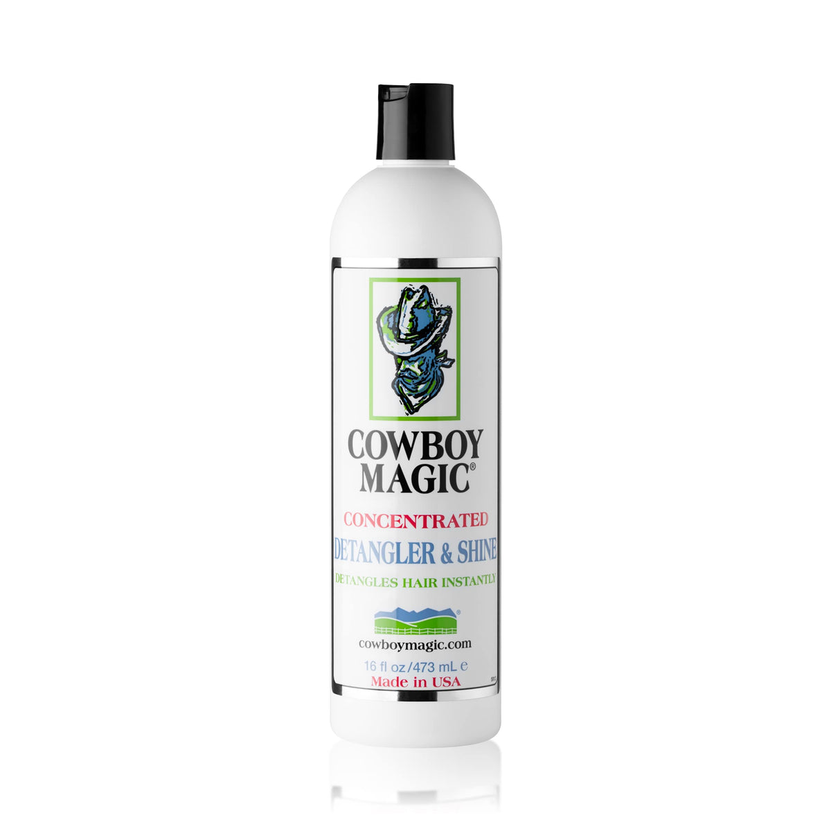 Cowboy Magic: Detangler and Shine (16 oz), Silk Protein and Panthenol "Makes Hair Easy To Brush And Comb"!