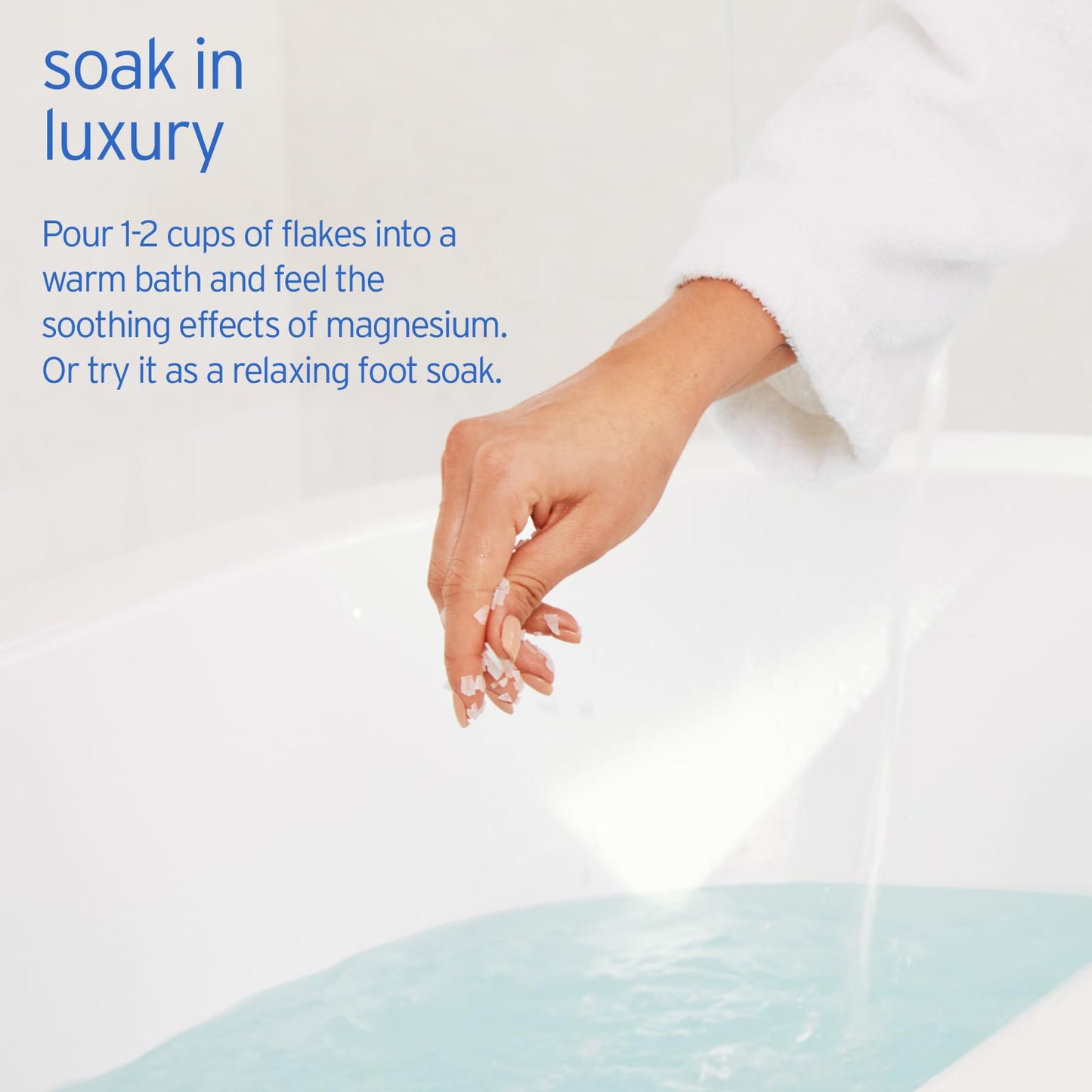 LIFE-FLO Magnesium Bath Flakes - Unscented Magnesium Flakes with Ancient Trace Minerals from the Zechstein Seabed - Epsom Salt Bath Soak Alternative Beauty and Personal Care LIFE-FLO