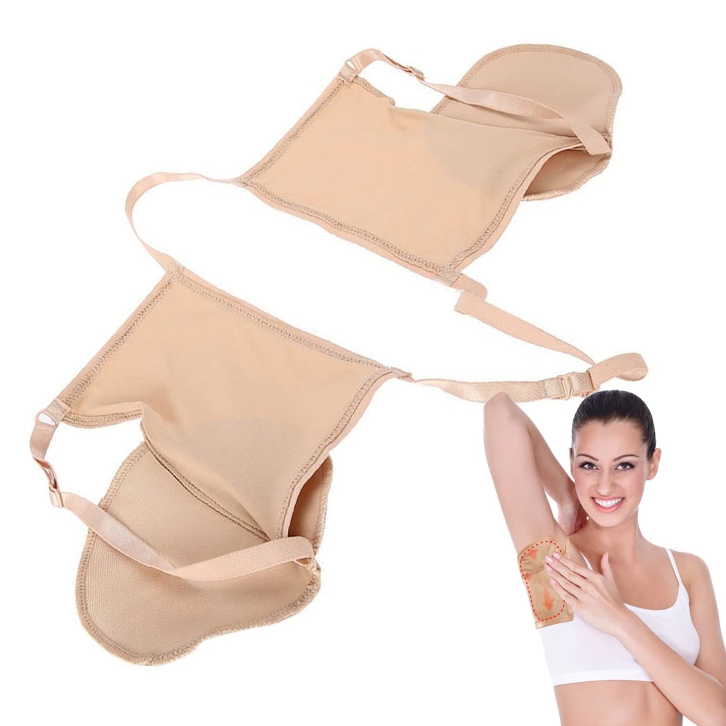 Armpit Sweat Pad, Reusable Washable Cotton Armpit Sweat Guard Bra Underarm Sweat Absorbent Pad for Women Beauty and Personal Care Agatige