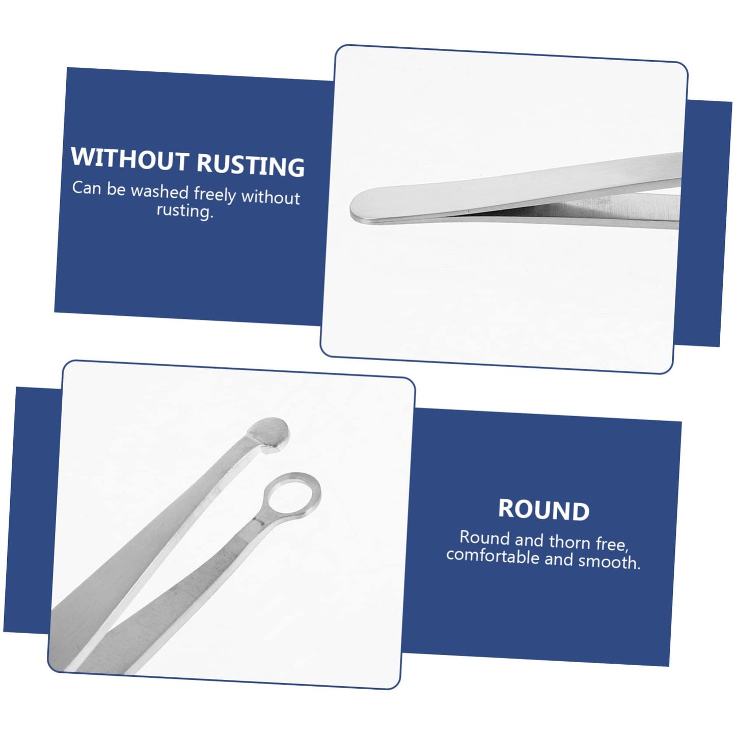 PartyKindom Nasal Hair Clip Women's Facial Hair Remover Stainless Steel Nose Trimmer Tweezers Round Head Tool Beauty and Personal Care PartyKindom