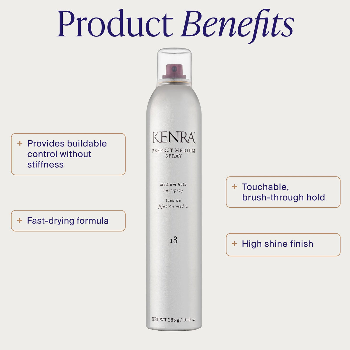 Kenra Professional Perfect Medium Spray 13 80% | Provides Styling Control Without Stiffness | Medium Hold | Fast-Drying Formulation | High Shine
