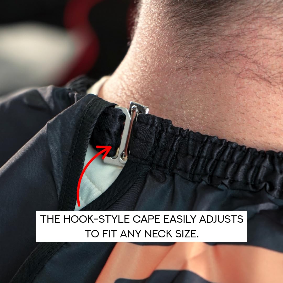 Supreme Trimmer Premium Barber Cape | Professional Hair Stylist Waterproof, Hook Closure Cape; Salon, Barber, or Home Use | Drip King Beauty & Personal Care Supreme Trimmer