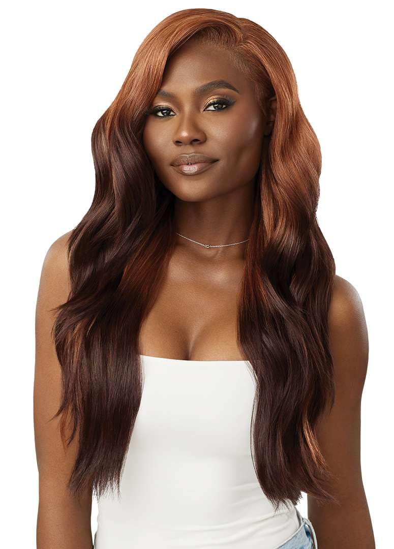 Outre Lace Front Wig -Perfect Hair Line 13X6 - Jaanay (DARK BROWN 2)
