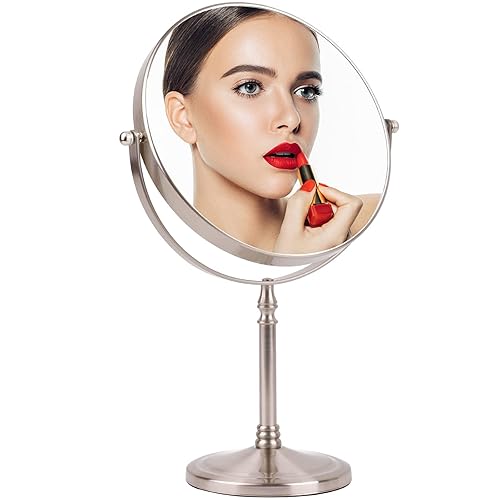 Ohotecy Makeup Mirror 8" Magnifying Mirror 1/10X Magnification, Large Table top Double-Sided Swivel Vanity Mirror Chrome Finish Beauty & Personal Care Ohotecy