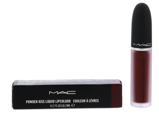 MAC Cosmetics Powder Kiss Liquid Lipcolour - 994 Make Love To The Camera (Deep Wine) - 0.17 fl oz / 5 mL Beauty & Personal Care MAC