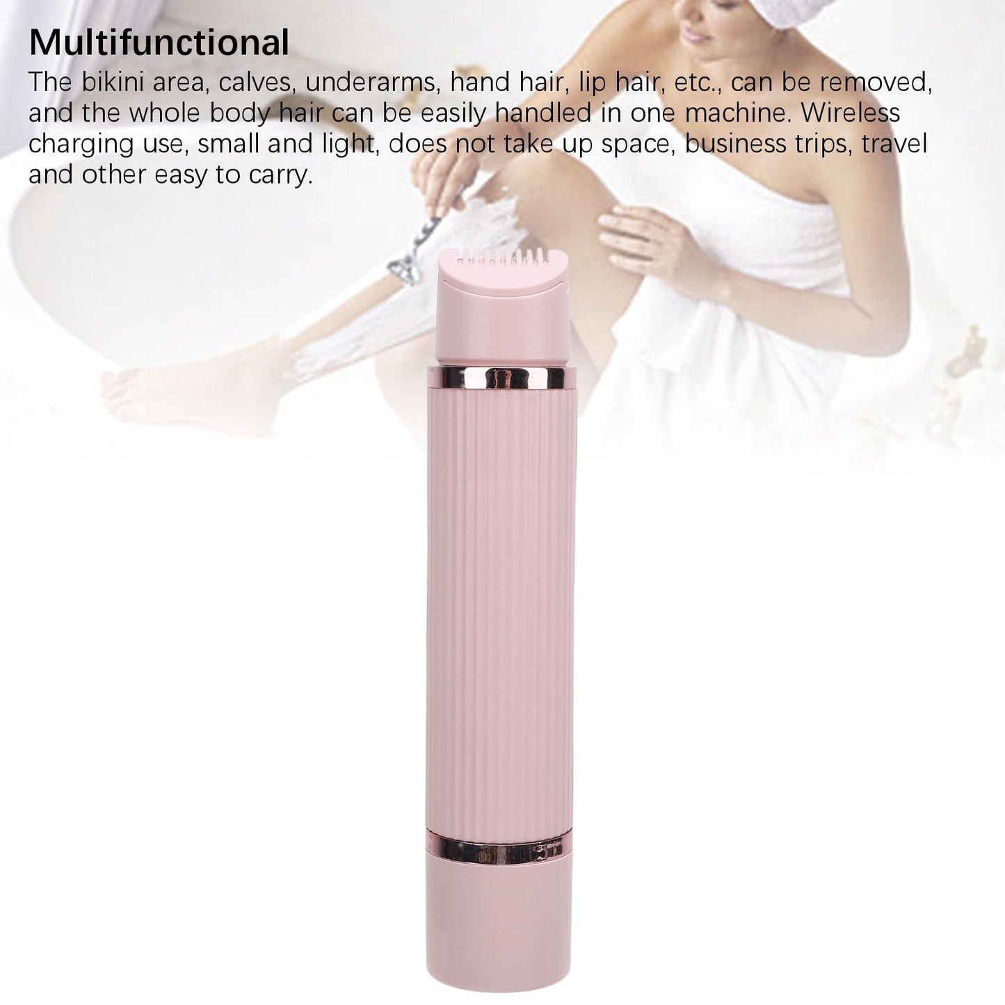 Dual Head Lady Clipper, Full Body Trimmer One Key Control, Serrated Shaving Head for Body for Women, Underarm, Legs, Hands Hair Removal (Pink) Beauty and Personal Care Dioche